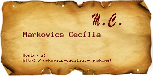 Markovics Cecília névjegykártya